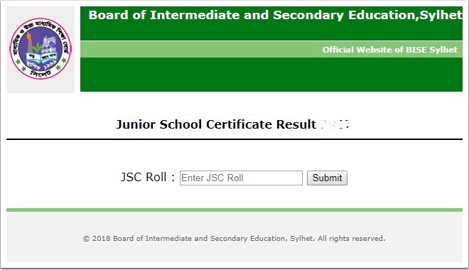 JSC Result 2019 Sylhet Board